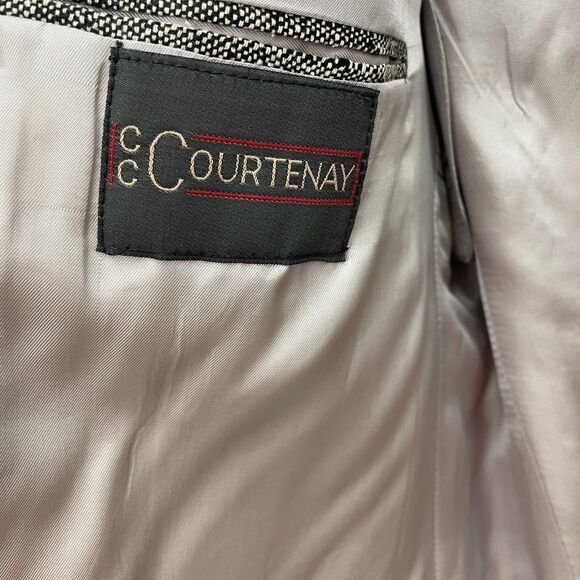 Vintage Courtenay Tweed Style Mens Blazer XL 80s 90s Mens Blazer Wool Blend VTG - Picture 14 of 16